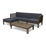 Outdoor Wooden Slatted Sofa Set - Image 31