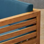 Outdoor Wooden Slatted Sofa Set - Image 15