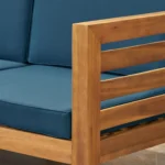 Outdoor Wooden Slatted Sofa Set - Image 14