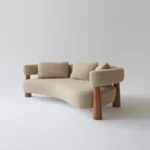 Castles Curved Boucle Sofa - Image 6