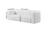 Velvet Quilted Sofa - Image 6
