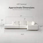 Lunara Sectional 4 Seater Sofa - Image 6