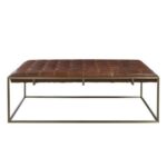 Antique Brass Cocktail Ottoman - Image 7