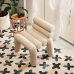 Channel-Tufted Velvet Armless Chair - Image 11