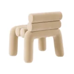 Channel-Tufted Velvet Armless Chair - Image 2