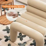 Channel-Tufted Velvet Armless Chair - Image 5