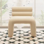 Channel-Tufted Velvet Armless Chair - Image 6