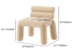 Channel-Tufted Velvet Armless Chair - Image 9