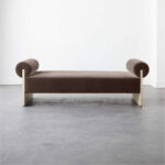 Rulla Coffee Faux Mohair Daybed - Image 5
