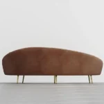 Velvet Curved Sofa - Image 2