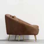 Velvet Curved Sofa - Image 3