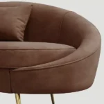 Velvet Curved Sofa - Image 5