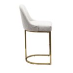Beige Boucle Kitchen Stool - Image 2