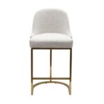 Beige Boucle Kitchen Stool - Image 4