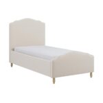 Beige Single Side-Lift Ottoman Storage Bed with Legs - Image 4