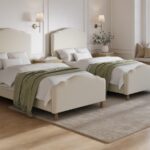 Beige Single Side-Lift Ottoman Storage Bed with Legs - Image 5