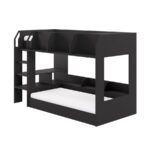 Black Bunk Bed with Storage Shelves - Image 8