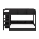 Black Bunk Bed with Storage Shelves - Image 10