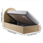 Butter Yellow Single Side-Lift Ottoman Bed - Image 7