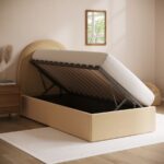 Butter Yellow Single Side-Lift Ottoman Bed - Image 3