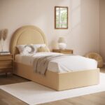 Butter Yellow Single Side-Lift Ottoman Bed