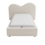 Cream Single Ottoman Bed with Curved Headboard - Image 6
