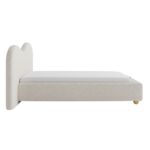 Cream Single Ottoman Bed with Curved Headboard - Image 8