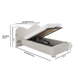Cream Single Ottoman Bed with Curved Headboard - Image 10