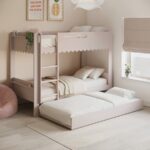 Pink Scalloped Triple Sleeper Bunk Bed with Trundle - Image 3