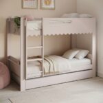 Pink Scalloped Triple Sleeper Bunk Bed with Trundle - Image 2