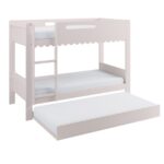 Pink Scalloped Triple Sleeper Bunk Bed with Trundle - Image 6
