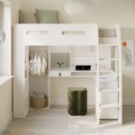 GiggleNest High Sleeper Loft Bed with Desk and Wardrobe