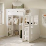 GiggleNest High Sleeper Loft Bed with Desk and Wardrobe - Image 3