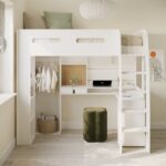 GiggleNest High Sleeper Loft Bed with Desk and Wardrobe - Image 2