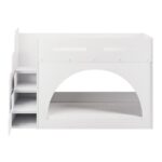 Melody White Bunk Bed with Stairs and Storage - Image 2