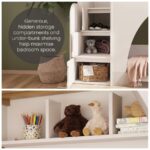 Melody White Bunk Bed with Stairs and Storage - Image 5