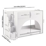 Melody White Bunk Bed with Stairs and Storage - Image 8
