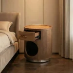 Meow Pet-Friendly Nightstand With Drawer - Image 3