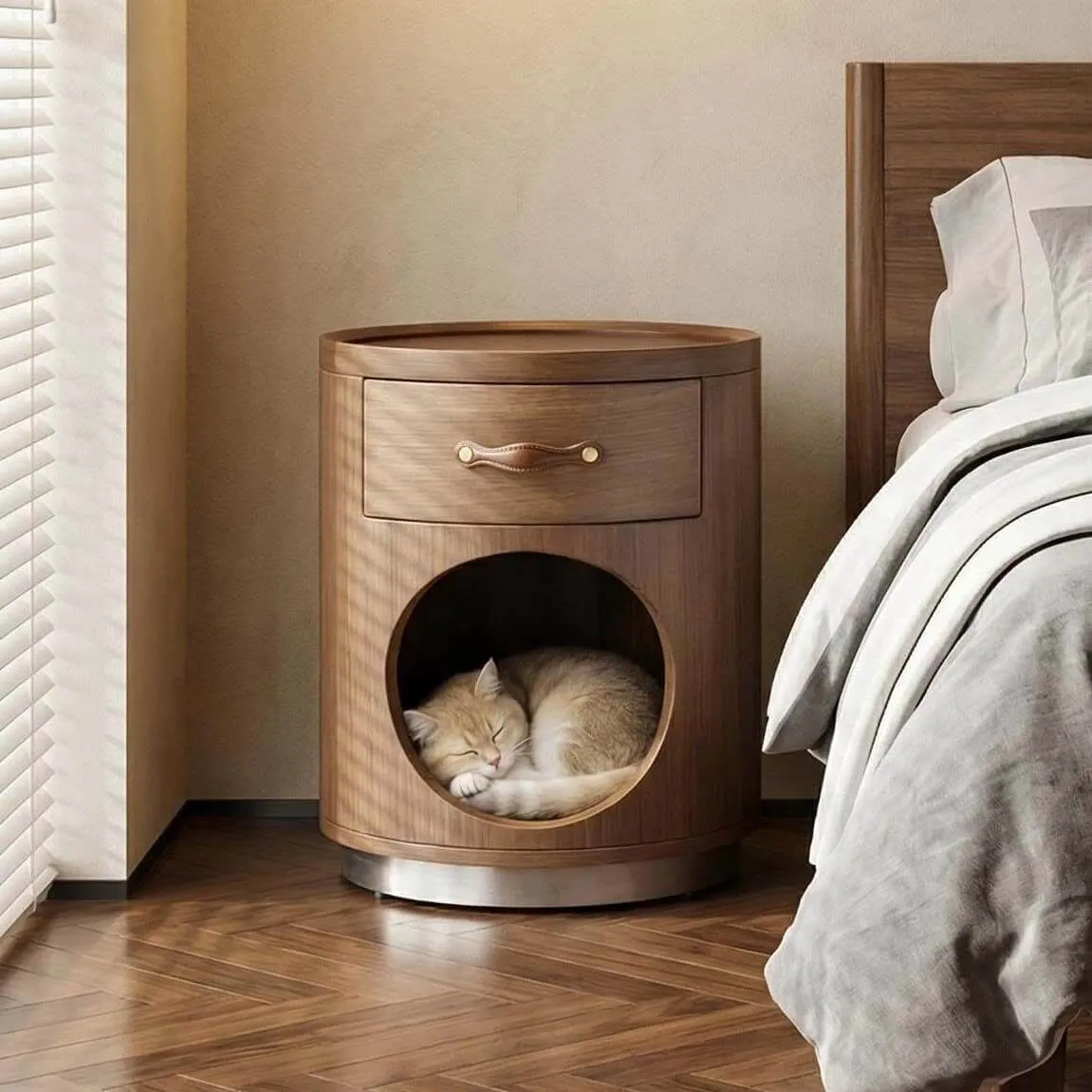 Meow Pet-Friendly Nightstand With Drawer (8) Meow Pet-Friendly Nightstand With Drawer - Image 1