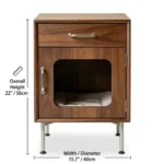 Meow Pet-Friendly Nightstand With Drawer - Image 9