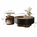 Pet-Friendly Coffee Table and Side Table Set - Image 8