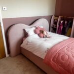 Pink Velvet Single Ottoman Bed - Image 3