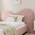 Pink Velvet Single Ottoman Bed - Image 6