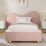 Pink Velvet Single Ottoman Bed - Image 7