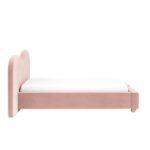 Pink Velvet Single Ottoman Bed - Image 8