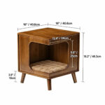 Vintage Pet Friendly Wood Side Table & Nightstand - Image 8