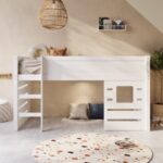 White Mid Sleeper Cabin Bed with Den - Image 3