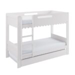 White Scalloped Triple Sleeper Bunk Bed with Trundle - Image 8