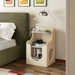 Paws Pet-Friendly Nightstand with Open Storage - Image 4