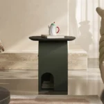 Sculptural Side Table Pet-Friendly Nightstand - Image 3